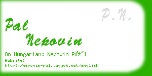 pal nepovin business card